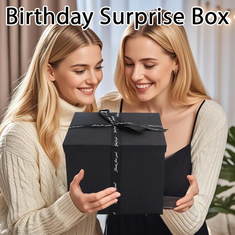 DIY Explosion Gift Box, 5 Layer Gift Boxes, Snack Explosion Box for Birthdays, Graduations, Anniversaries, Christmas, Valentine's Day, All Occasion (Red) - Image 4